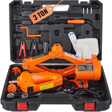 3-Ton Electric Scissor Jack with Impact Wrench and Remote Control